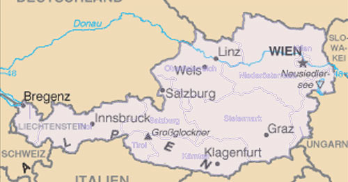 Karte Österreichs