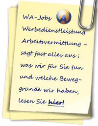 &uuml;ber das Unternehmen WA-Jobs, unsere Beweggr&uuml;nde, unsere Leistung