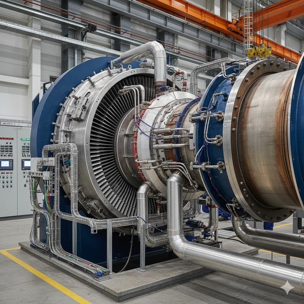 Gasturbine mit AI generiert